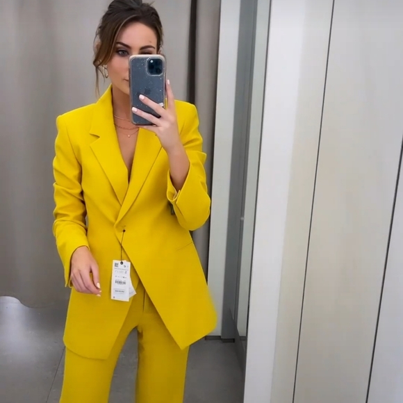 Yellow Zara blazer - Picture 2 of 10